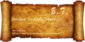 Belba Trajánusz névjegykártya